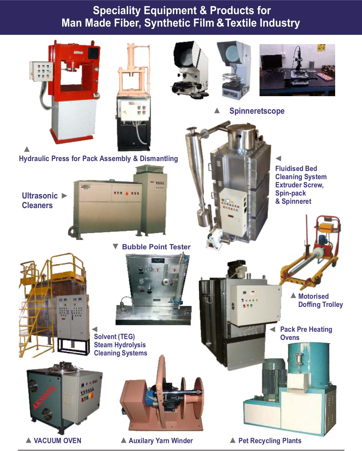 Speciality Equipment & Products - Aksons Engineering
